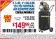 Harbor Freight Coupon 2.5 HP, 21 GALLON 125 PSI VERTICAL AIR COMPRESSOR Lot No. 67847/61454/61693/69091/62803/63635 Expired: 8/1/15 - $149.99