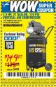 Harbor Freight Coupon 2.5 HP, 21 GALLON 125 PSI VERTICAL AIR COMPRESSOR Lot No. 67847/61454/61693/69091/62803/63635 Expired: 5/19/16 - $149.87