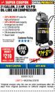 Harbor Freight Coupon 2.5 HP, 21 GALLON 125 PSI VERTICAL AIR COMPRESSOR Lot No. 67847/61454/61693/69091/62803/63635 Expired: 3/18/18 - $148.72