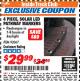 Harbor Freight ITC Coupon 4 PIECE SOLAR LED PATHWAY MARKERS Lot No. 92067 Expired: 3/31/18 - $29.99