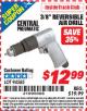 Harbor Freight ITC Coupon 3/8" REVERSIBLE AIR DRILL Lot No. 94585 Expired: 5/31/15 - $12.99