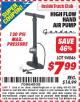Harbor Freight ITC Coupon HIGH FLOW HAND AIR PUMP Lot No. 63304/94046 Expired: 3/31/15 - $7.99