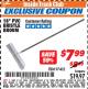 Harbor Freight ITC Coupon 18 IN. PVC BRISTLE BROOM Lot No. 97402 Expired: 7/31/17 - $7.99