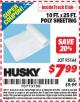 Harbor Freight ITC Coupon 10 FT. x 25 FT. POLY SHEETING Lot No. 95144 Expired: 3/31/15 - $7.99