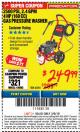 Harbor Freight ITC Coupon 2500 PSI, 2.4 GPM 4 HP (160 CC) PRESSURE WASHER Lot No. 62201 Expired: 3/8/18 - $249.99