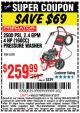Harbor Freight Coupon 2500 PSI, 2.4 GPM 4 HP (160 CC) PRESSURE WASHER Lot No. 62201 Expired: 3/12/17 - $259.99