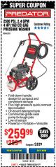 Harbor Freight Coupon 2500 PSI, 2.4 GPM 4 HP (160 CC) PRESSURE WASHER Lot No. 62201 Expired: 8/20/17 - $259.99