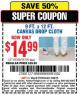 Harbor Freight Coupon 9 FT. x 12 FT. CANVAS DROP CLOTH Lot No. 38109 Expired: 3/22/15 - $14.99