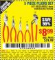 Harbor Freight Coupon 5PIECE PLIERS SET Lot No. 62598/69351/69352/69353/62597 Expired: 10/12/15 - $8.99