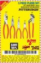 Harbor Freight Coupon 5PIECE PLIERS SET Lot No. 62598/69351/69352/69353/62597 Expired: 2/6/16 - $8.99