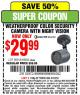 Harbor Freight Coupon WEATHERPROOF COLOR SECURITY CAMERA WITH NIGHT VISION Lot No. 95914/69654 Expired: 4/12/15 - $29.99