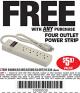 Harbor Freight FREE Coupon FOUR OUTLET POWER STRIP Lot No. 91334/69689/62495/62505/62497 Expired: 6/30/17 - FWP