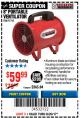 Harbor Freight Coupon 8" PORTABLE VENTILATOR Lot No. 97762 Expired: 8/20/17 - $59.99