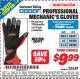Harbor Freight ITC Coupon PROFESSIONAL MECHANIC'S GLOVES Lot No. 62524/68307/68308/62525/68309/62526 Expired: 11/30/15 - $9.99