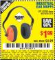 Harbor Freight Coupon INDUSTRIAL EAR MUFFS2 Lot No. 43768/60792/61372 Expired: 11/7/15 - $1.99