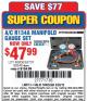 Harbor Freight Coupon A/C R134A MANIFOLD GAUGE SET Lot No. 60806/62707/92649 Expired: 9/28/15 - $47.99