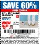 Harbor Freight Coupon 4 FT. x 12 FT. CANVAS DROP CLOTH Lot No. 69309/38108 Expired: 4/5/15 - $5.99