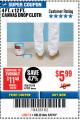 Harbor Freight Coupon 4 FT. x 12 FT. CANVAS DROP CLOTH Lot No. 69309/38108 Expired: 5/6/18 - $5.99