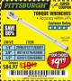 Harbor Freight Coupon TORQUE WRENCHES Lot No. 2696/61277/807/61276/239/62431 Expired: 3/20/18 - $9.99