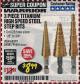 Harbor Freight Coupon 3 PIECE TITANIUM NITRIDE COATED HIGH SPEED STEEL STEP DRILLS Lot No. 91616/69087/60379 Expired: 2/28/18 - $8.99