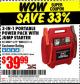 Harbor Freight Coupon 3-IN-1 PORTABLE POWER PACK WITH JUMP STARTER Lot No. 38391/60657/62306/62376/64083 Expired: 7/18/15 - $39.99