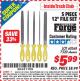 Harbor Freight ITC Coupon 5 PIECE 12" FILE SET Lot No. 7520/60368 Expired: 4/30/15 - $5.99