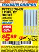 Harbor Freight ITC Coupon 5 PIECE 12" FILE SET Lot No. 7520/60368 Expired: 7/31/17 - $5.99