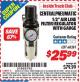 Harbor Freight ITC Coupon 1/2" AIR LINE FILTER/REGULATOR WITH GAUGE Lot No. 68281 Expired: 1/31/16 - $25.99