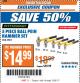 Harbor Freight ITC Coupon 5 PIECE BALL PEIN HAMMER SET Lot No. 39217 Expired: 8/29/17 - $14.99