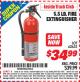 Harbor Freight ITC Coupon 5.5 LB. FIRE EXTINGUISHER Lot No. 62633 Expired: 6/30/15 - $34.99
