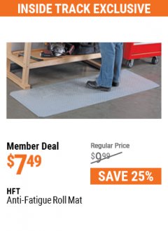 Harbor Freight ITC Coupon ANTI-FATIGUE ROLL MAT Lot No. 61241/62205/62407 Expired: 7/29/21 - $7.49