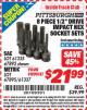 Harbor Freight ITC Coupon 8 PIECE 1/2" DRIVE IMPACT HEX SOCKET SETS Lot No. 61335/67893/67895/61337 Expired: 4/30/15 - $21.99