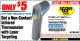 Harbor Freight Coupon NON-CONTACT INFRARED THERMOMETER WITH LASER TARGETING Lot No. 69465/96451/60725/61894 Expired: 9/18/16 - $5