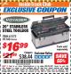 Harbor Freight ITC Coupon 20" STAINLESS STEEL TOOLBOX Lot No. 61572/93168 Expired: 8/31/17 - $16.99