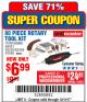 Harbor Freight Coupon 80 PIECE ROTARY TOOL KIT Lot No. 68986/97626/63292/63235 Expired: 12/11/17 - $6.99
