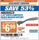 Harbor Freight ITC Coupon 3/8" DRIVE COMPOSITE QUICK-RELEASE RATCHET Lot No. 62290/66313 Expired: 8/8/17 - $6.99