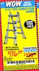 Harbor Freight Coupon FRANKLIN 17 FT. REACH, TYPE IA, 300 LB. MULTITASK LADDER Lot No. 63418 Expired: 6/20/15 - $116.59