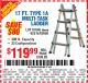 Harbor Freight Coupon FRANKLIN 17 FT. REACH, TYPE IA, 300 LB. MULTITASK LADDER Lot No. 63418 Expired: 9/1/15 - $119.99