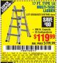 Harbor Freight Coupon FRANKLIN 17 FT. REACH, TYPE IA, 300 LB. MULTITASK LADDER Lot No. 63418 Expired: 10/29/15 - $119.99