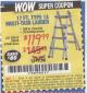 Harbor Freight Coupon FRANKLIN 17 FT. REACH, TYPE IA, 300 LB. MULTITASK LADDER Lot No. 63418 Expired: 1/1/16 - $119.99