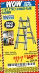 Harbor Freight Coupon FRANKLIN 17 FT. REACH, TYPE IA, 300 LB. MULTITASK LADDER Lot No. 63418 Expired: 1/16/16 - $117