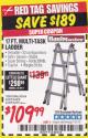 Harbor Freight Coupon FRANKLIN 17 FT. REACH, TYPE IA, 300 LB. MULTITASK LADDER Lot No. 63418 Expired: 1/31/18 - $109.99