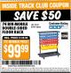 Harbor Freight ITC Coupon 74 BIN MOBILE DOUBLE-SIDED FLOOR RACK Lot No. 62269/95551 Expired: 7/7/15 - $99.99