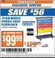 Harbor Freight ITC Coupon 74 BIN MOBILE DOUBLE-SIDED FLOOR RACK Lot No. 62269/95551 Expired: 9/20/16 - $99.99
