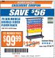 Harbor Freight ITC Coupon 74 BIN MOBILE DOUBLE-SIDED FLOOR RACK Lot No. 62269/95551 Expired: 10/10/17 - $99.99