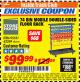 Harbor Freight Coupon 74 BIN MOBILE DOUBLE-SIDED FLOOR RACK Lot No. 62269/95551 Expired: 2/28/18 - $99.99