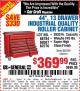 Harbor Freight Coupon 44", 13 DRAWER INDUSTRIAL QUALITY ROLLER CABINET Lot No. 62270/62744/68784/69387/63271 Expired: 5/1/15 - $369.99