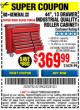 Harbor Freight Coupon 44", 13 DRAWER INDUSTRIAL QUALITY ROLLER CABINET Lot No. 62270/62744/68784/69387/63271 Expired: 6/30/16 - $369.99
