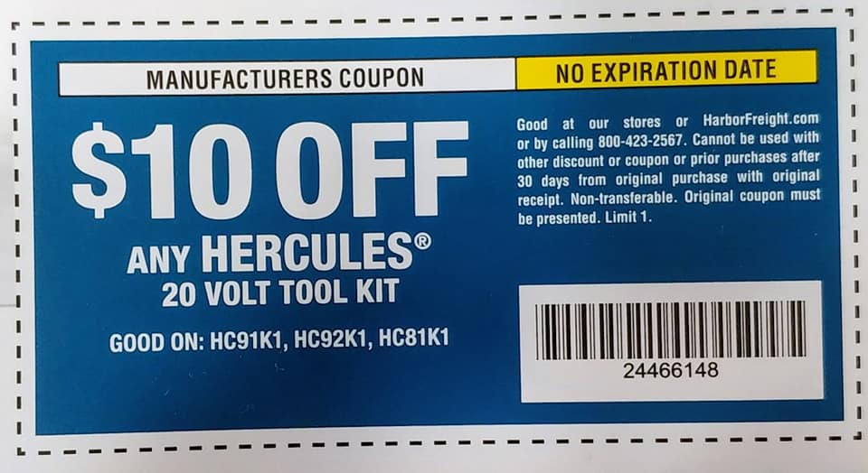 Harbor Freight Tools Coupon Database - Free coupons, 25 percent off coupons, 20 perce...