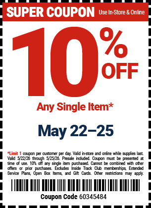 Harbor Freight 10 percent off coupon